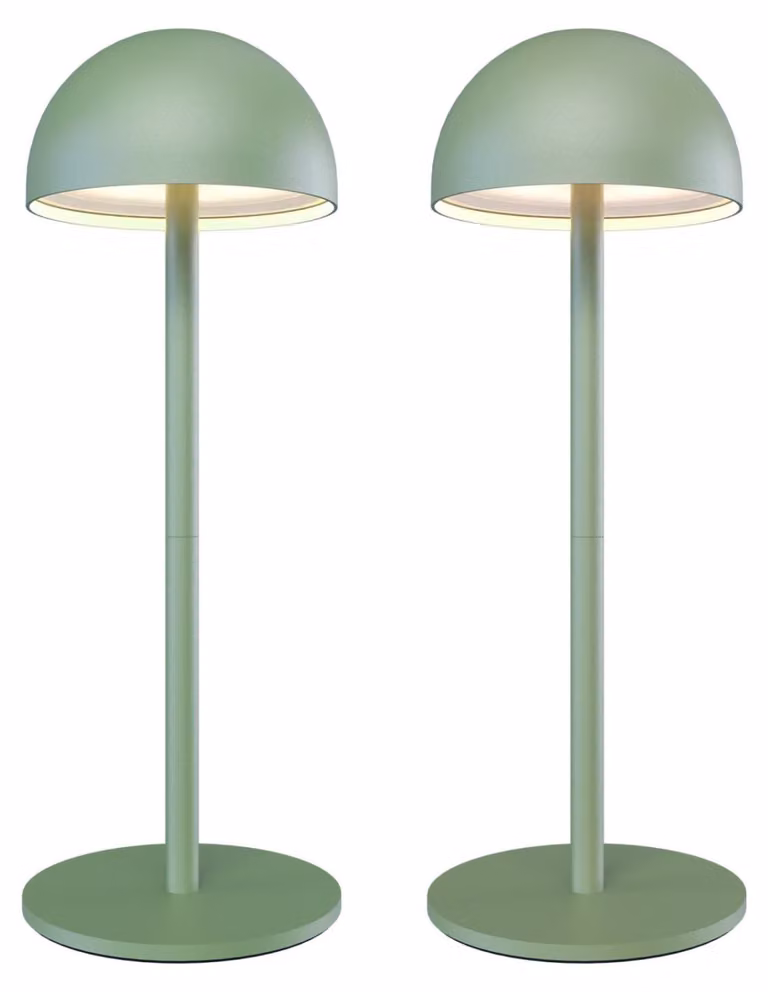 UNiLUX 400202312 Lampada da tavolo a LED ricaricabile UNiLUX LOOMPA, base, verde tiglio