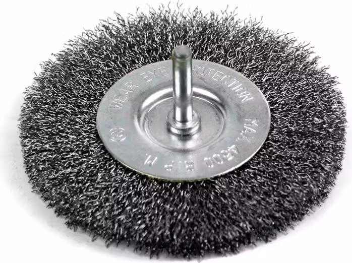 Spazzola Strend Pro CWB-508, 50 mm, circolare, ondulata, con gambo, filo 0,3 mm