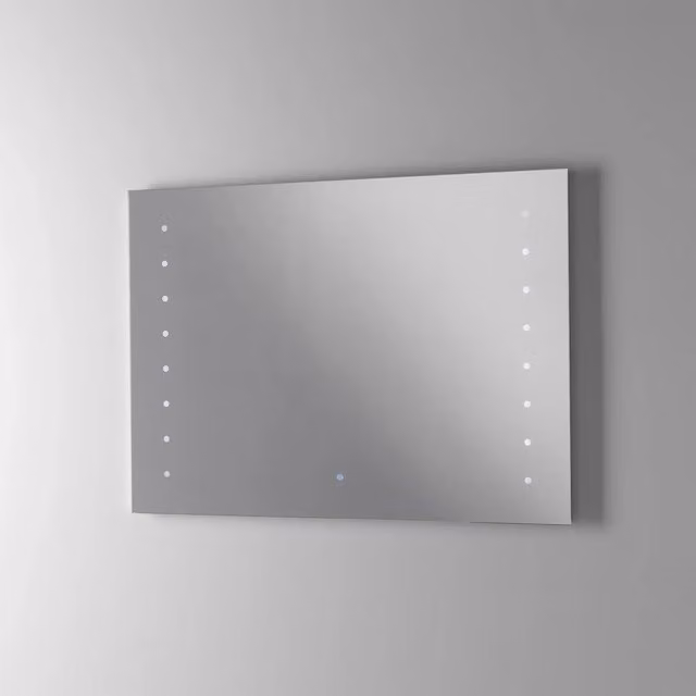 Specchio con Led FELIX AQA DESIGN Grigio con Touch Switch e Design Moderno L: 90 cm, H: 65 cm, P: 2,5 cm – 1