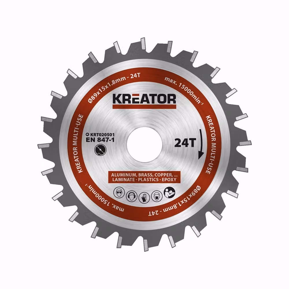 Lama circolare 89 x 15 x 1,8 mm per metallo legno PVC incl. anello di riduzione