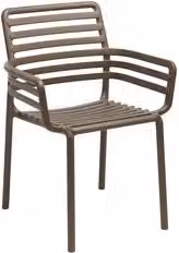 Sedia con braccioli Nardi DOGA Armchair in polipropilene color tabacco opaco