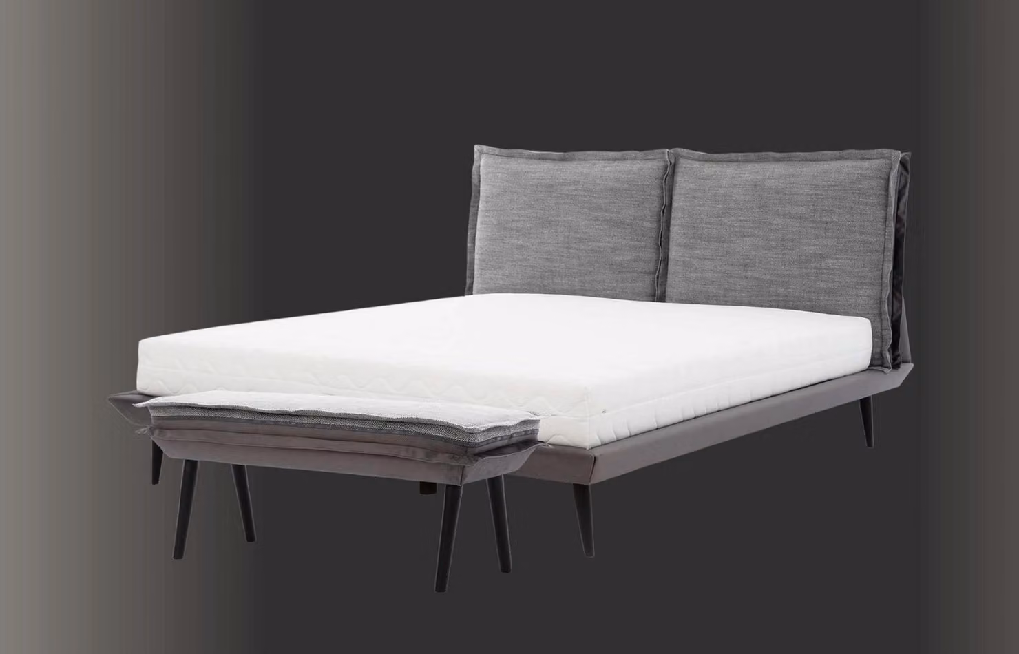 Bett Grau Schön Design Modern Luxus Betten Schlafzimmer Elegantes Möbel