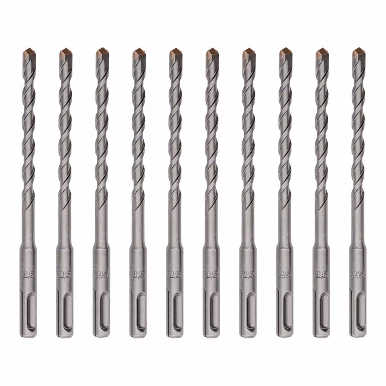 Punta STIER SDS-plus, 10 pezzi, lunghezza 160 mm, diametro 6 mm, adatta per calcestruzzo e muratura, punta per muratura, punta per calcestruzzo, set di punte Sds plus, set di punte per muratura, punta per cemento armato