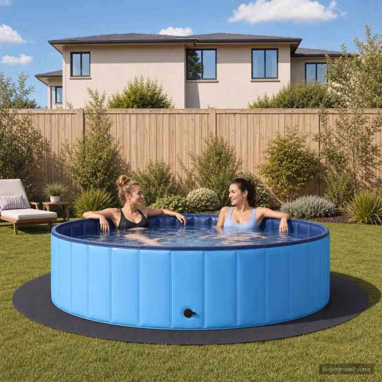 Set di 16 tappetini per piscina rotondi vidaXL in schiuma EVA nero, Ø 235 cm
