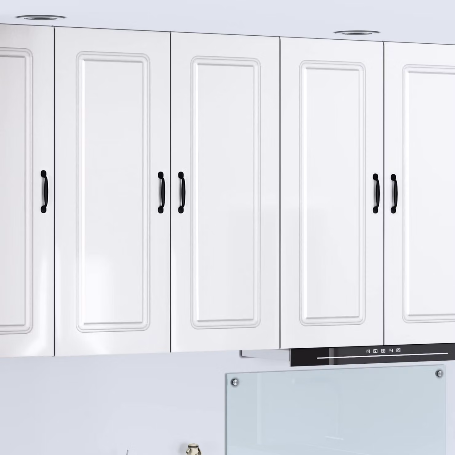 vidaXL Pannello per lavastoviglie incasso Kalmar Bianco Lucido L: 80 cm, P: 31 cm, H: 100 cm