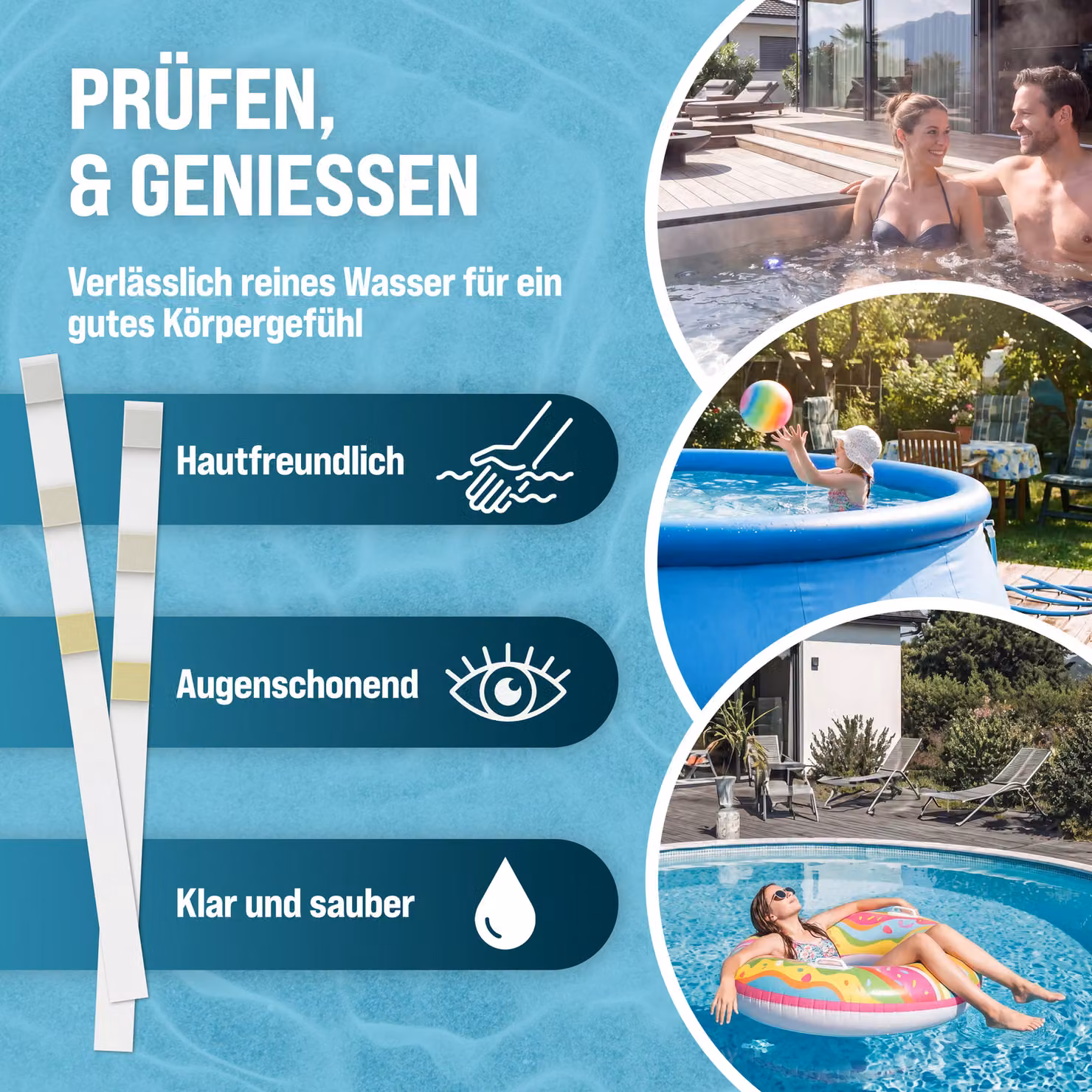Strisce di test 3 in 1 Monzana per piscina, vasca idromassaggio e spa per il controllo di pH, cloro e alcalinità, 150 pezzi – 4