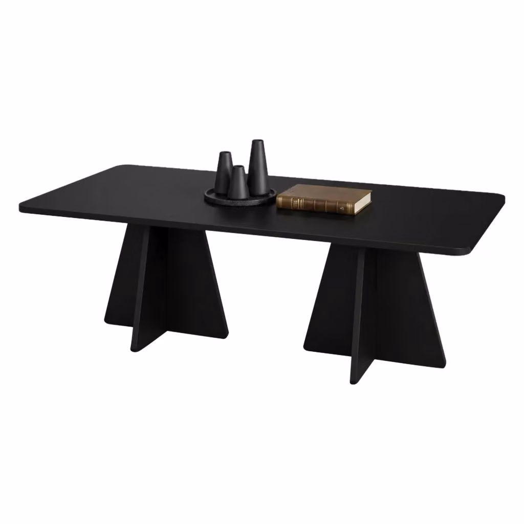DMORA Tavolino da Salotto Moderno Rettangolare Nero L: 120 cm, P: 60 cm, H: 40 cm – 2