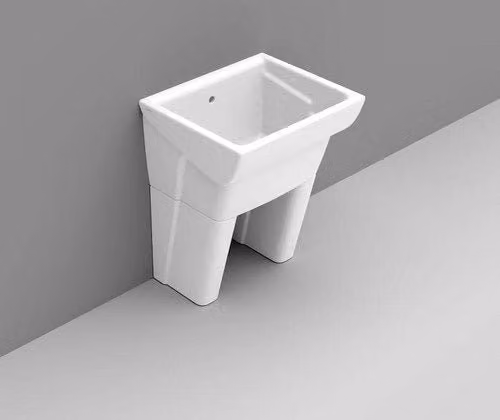 Lavatoio da appoggio in ceramica MESSICO di Ceramica Dolomite, bianco lucido, L: 75 cm, P: 61 cm