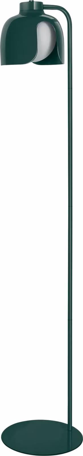 OSRAM Decor Corolle Lampada da terra, vetro metallico verde, attacco E27, cavo tessile, stile retrò, diametro 270 mm
