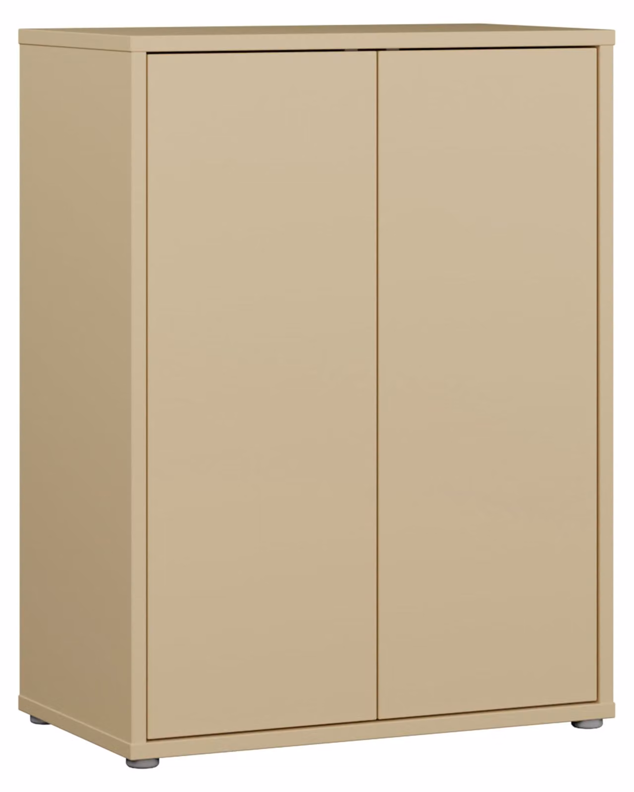 Mobile contenitore Forte ALICE SPRINGS, 70x80 cm, design moderno e minimalista, 2 ante, ideale per soggiorno o camera da letto, realizzato in legno composito, colore giallo tenue, dimensioni: 74,5 cm di larghezza x 99,1 cm di altezza x 41,5 cm di profondi