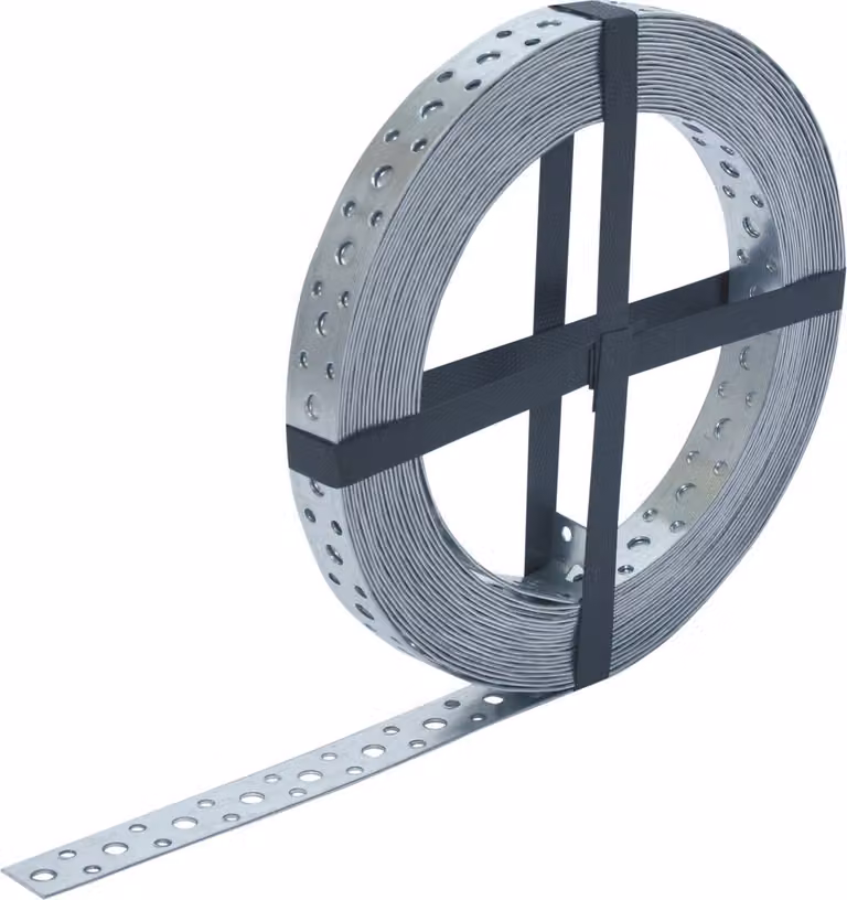 Nastro di montaggio zincato 60 x 2,0 mm - rotolo da 25 metri