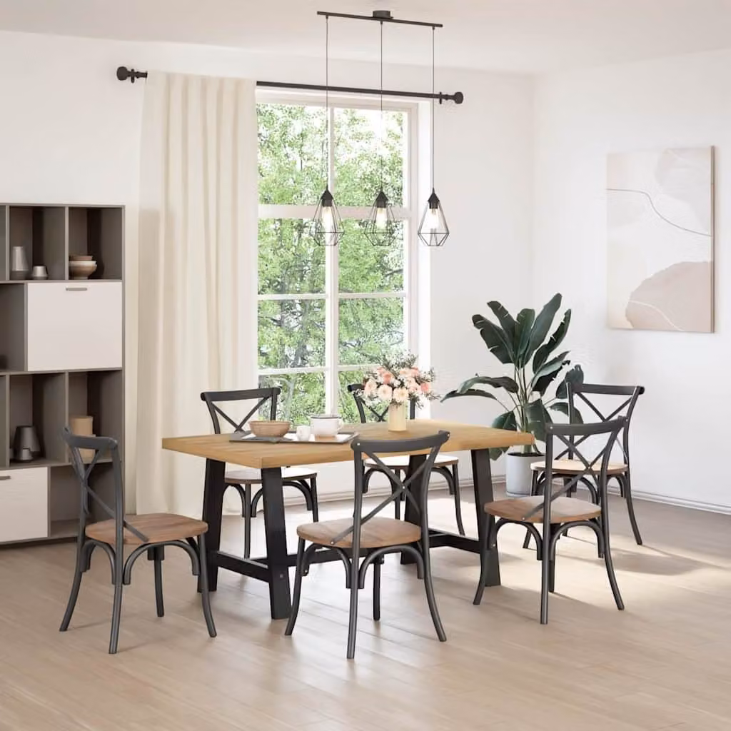 Maison Exclusive - Tavolo da pranzo NOAIN con gambe a forma di A 160x90x75 cm in legno massello di pino