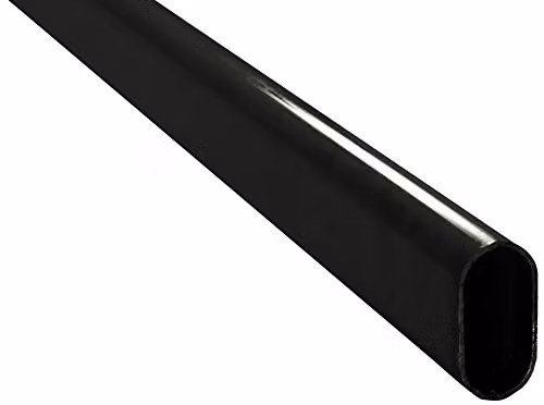 Tubo per armadi ovale - 120 cm. - nero