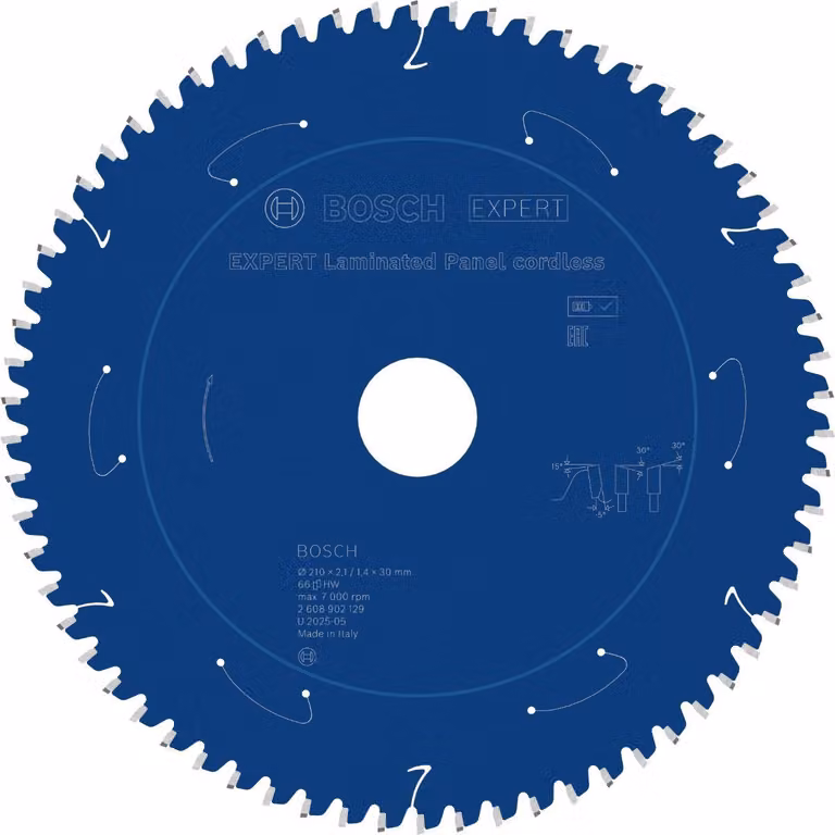 Lama circolare Bosch EXPERT per pannelli laminati, 210x2,1x30 mm, Z66