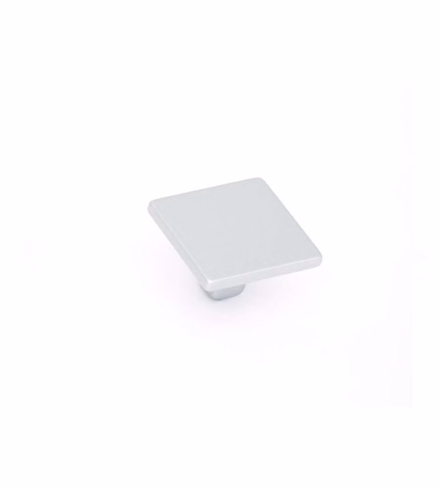 Pomolo quadrato in metallo laccato grigio 35 x 35 mm