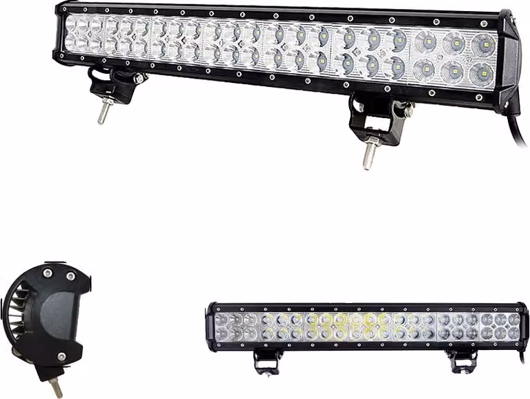 Striscia luminosa a LED, design a doppia fila, temperatura di colore 6000K, 20in 126w senza cablaggio