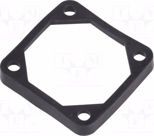 3 elementi di montaggio a guarnizione, diametro interno: 4,5 mm, colore nero, durezza Shore: 40, modello FGA-40