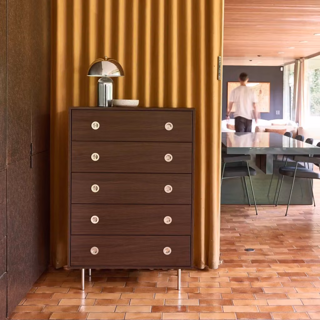 Cassettiera vintage Sweeek in legno e metallo marrone per camera da letto o soggiorno L: 118 cm, P: 40 cm, H: 80 cm – 2