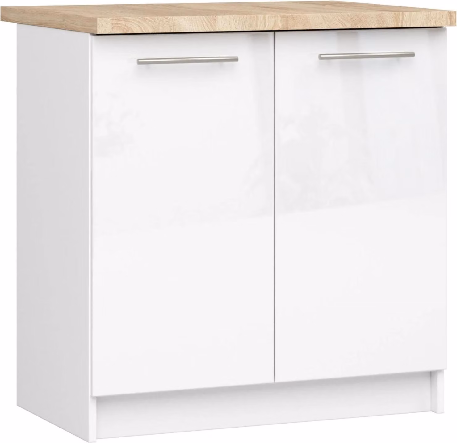 Akord Mobile Cucina Oliwia 2 Ante Con Piano Bianco Lucido 80X46X85 Cm