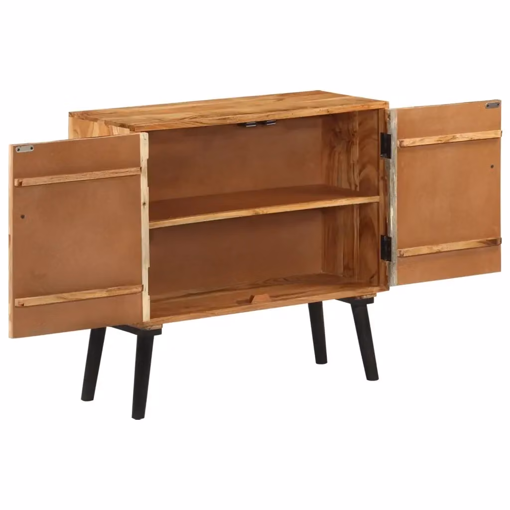 Credenza in legno di mango marrone stile rustico vidaXL L: 85 cm, P: 30 cm, H: 75 cm – 2