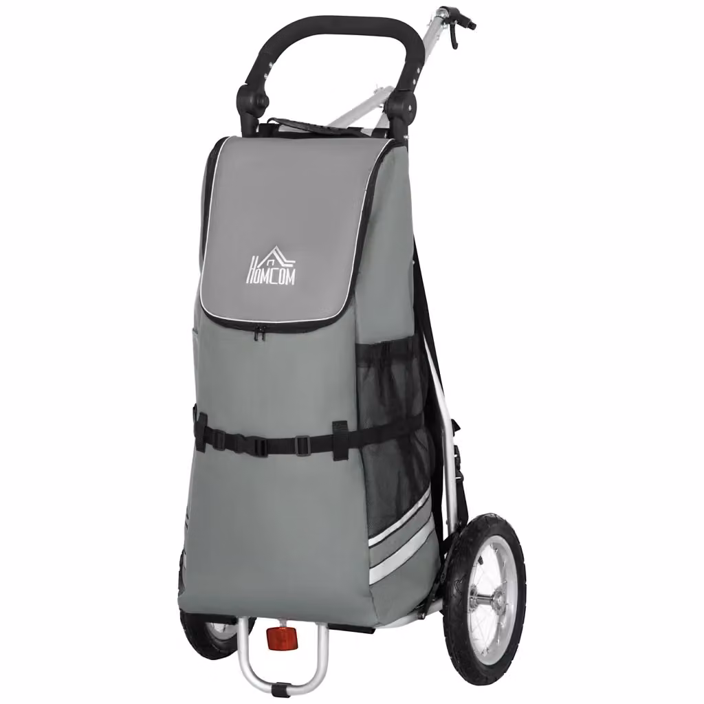 Carrello per la spesa 3 in 1 Minimal Grigio Argento H: 110 cm, L: 53 cm, P: 43 cm – 2