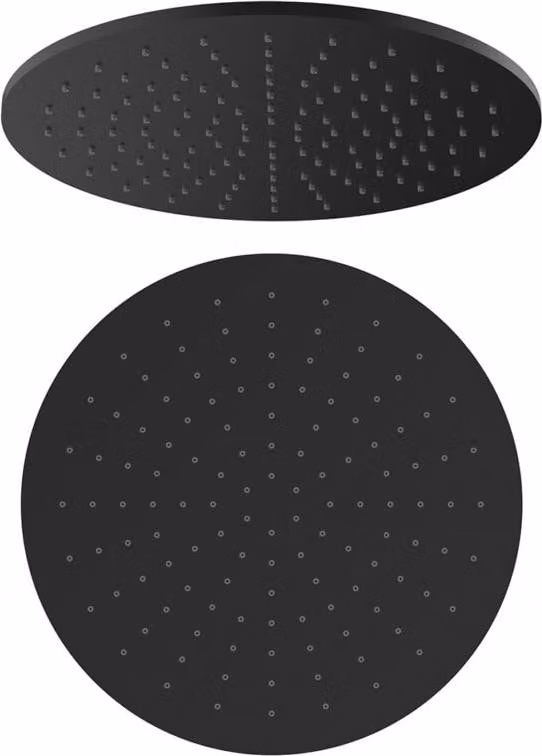 Beitz & Walz Aqvadesign Soffione da 300 mm / rotondo / nero opaco