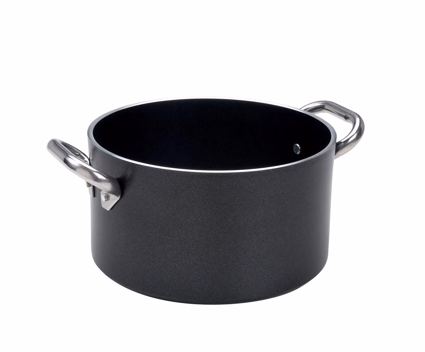 Casseruola alta antiaderente con due maniglie inox, spessore 5 mm, diam. 20cm