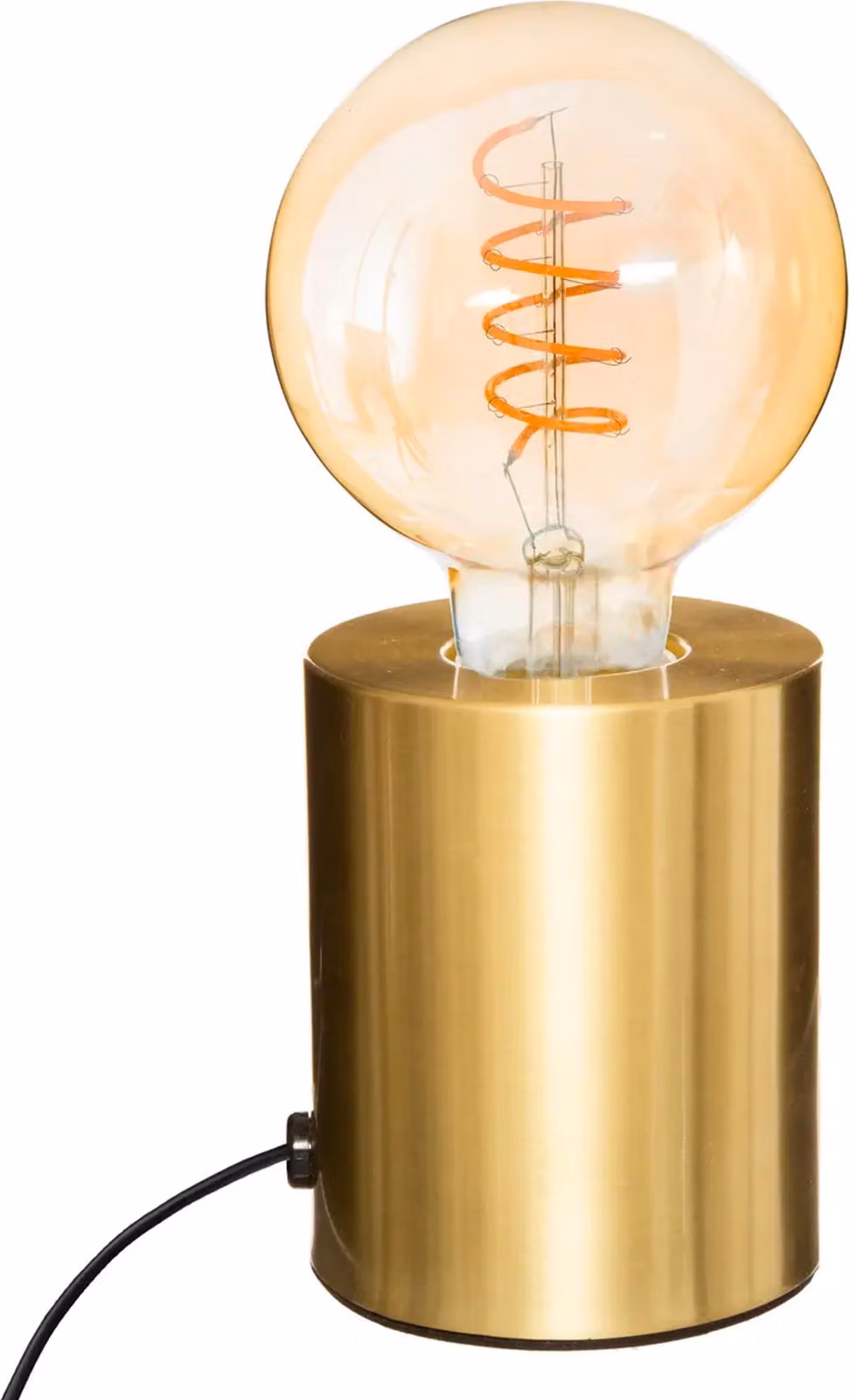Lampada con base in metallo - Saba - Oro - H 10,5 cm