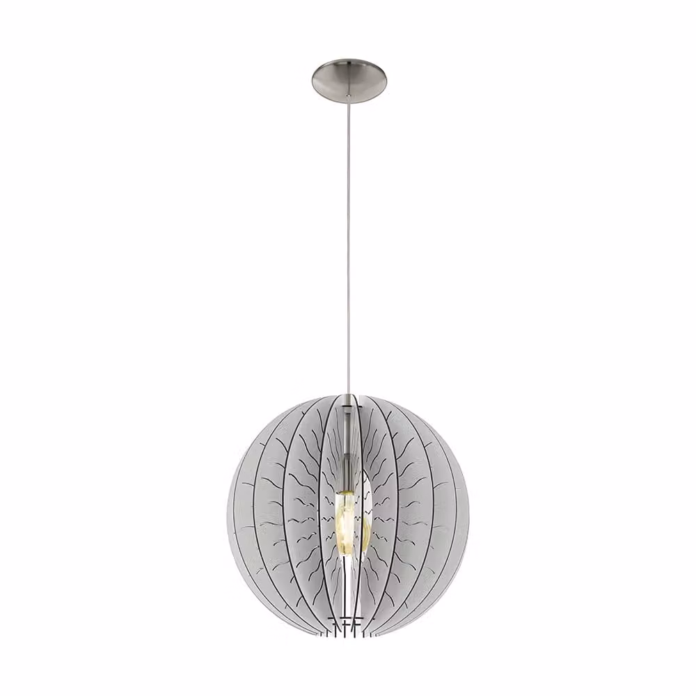 Eglo 32821 Fabessa lampada a sospensione E27 nichel bianco