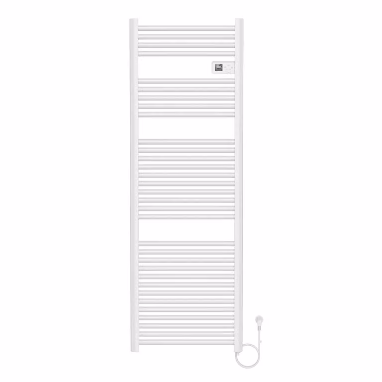 Asciugatore elettrico per asciugamani BELVIT, 850 W, bianco lucido, con tecnologia Smart Wi-Fi e termostato digitale