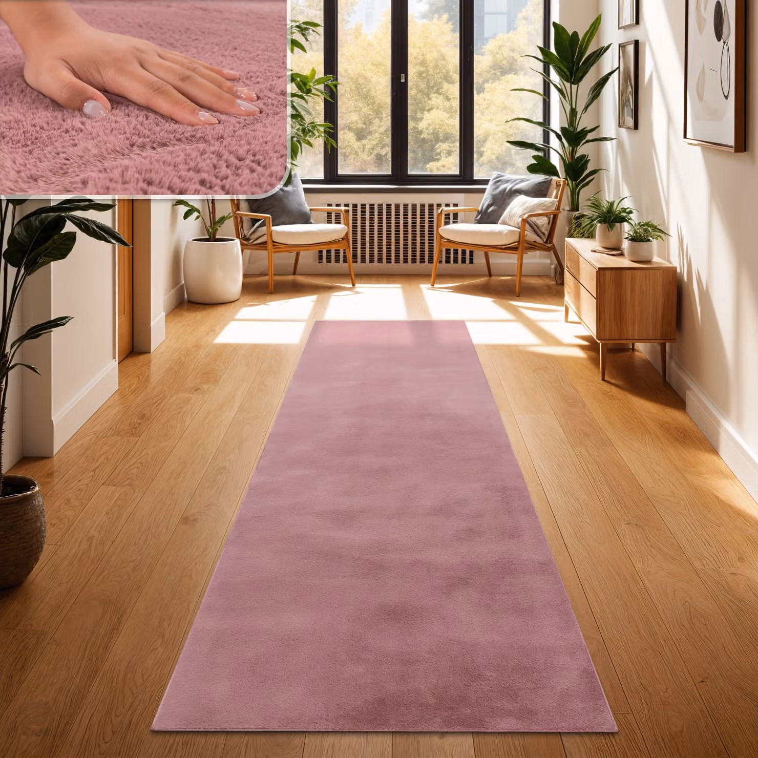 Tappeto soffice Solina colori di bacche L: 300 cm, P: 80 cm – 2