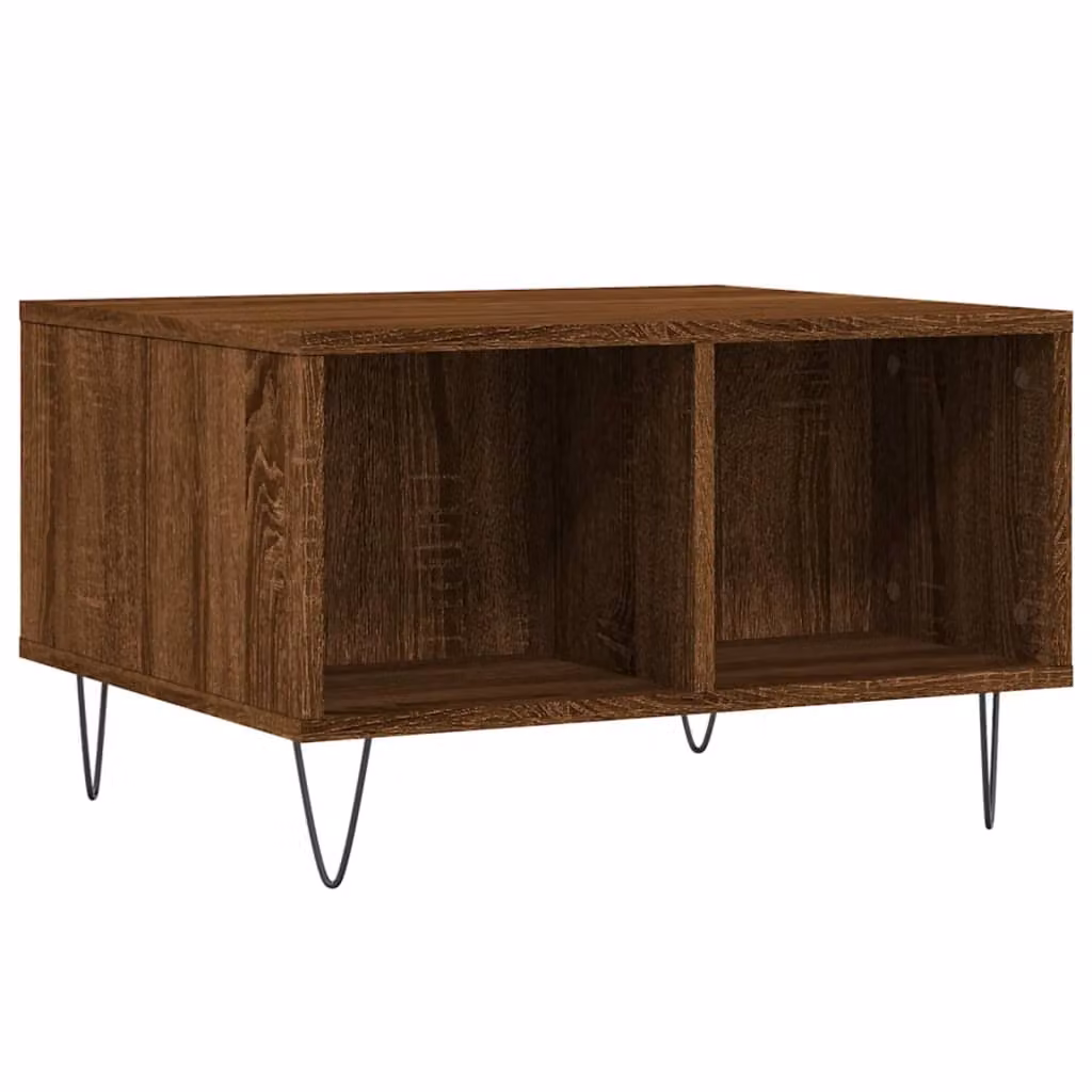 Tavolino da Salotto Rovere Marrone 60x50x36,5 cm in Multistrato