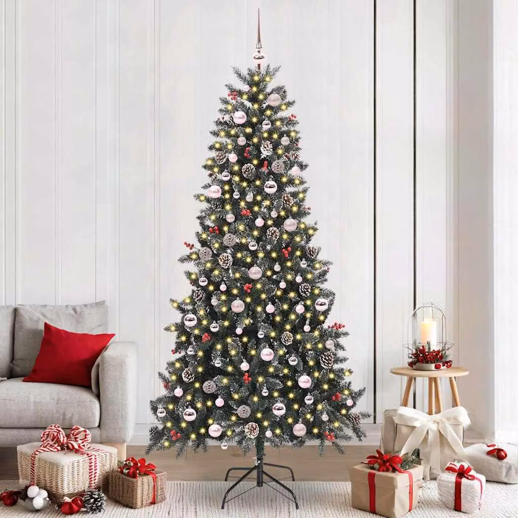 Maison Exclusive - Albero di Natale artificiale verde, 240 cm, in PVC, plastica e acciaio