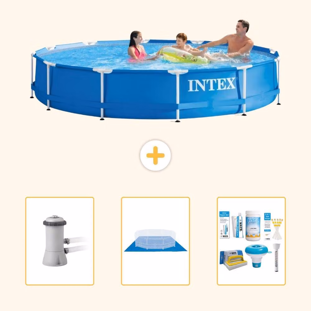 Piscina autoportante rettangolare - 366x76 cm - 4 pezzi - Modello S21342