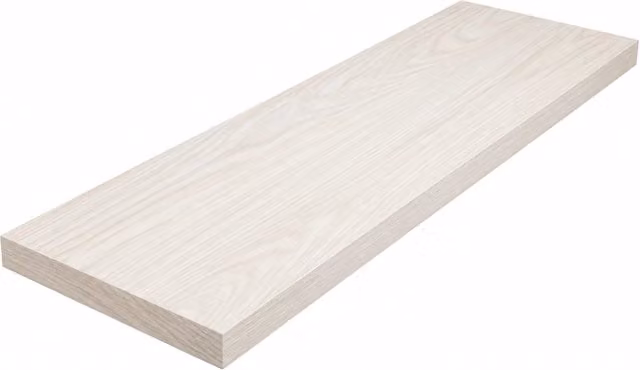 Mensola Squadrata Frassino Bianco 50 x 1,8 x 100 cm 5 Pezzi