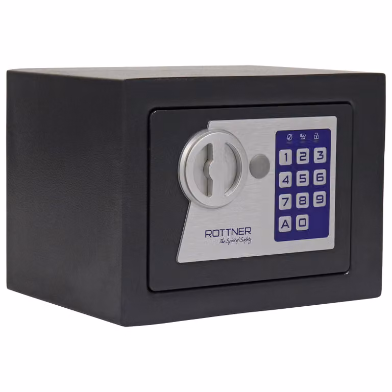 Rottner Jupiter 1 EL cassaforte elettronica per mobili antracite | Serratura elettronica | 23 x 17 x 17 cm