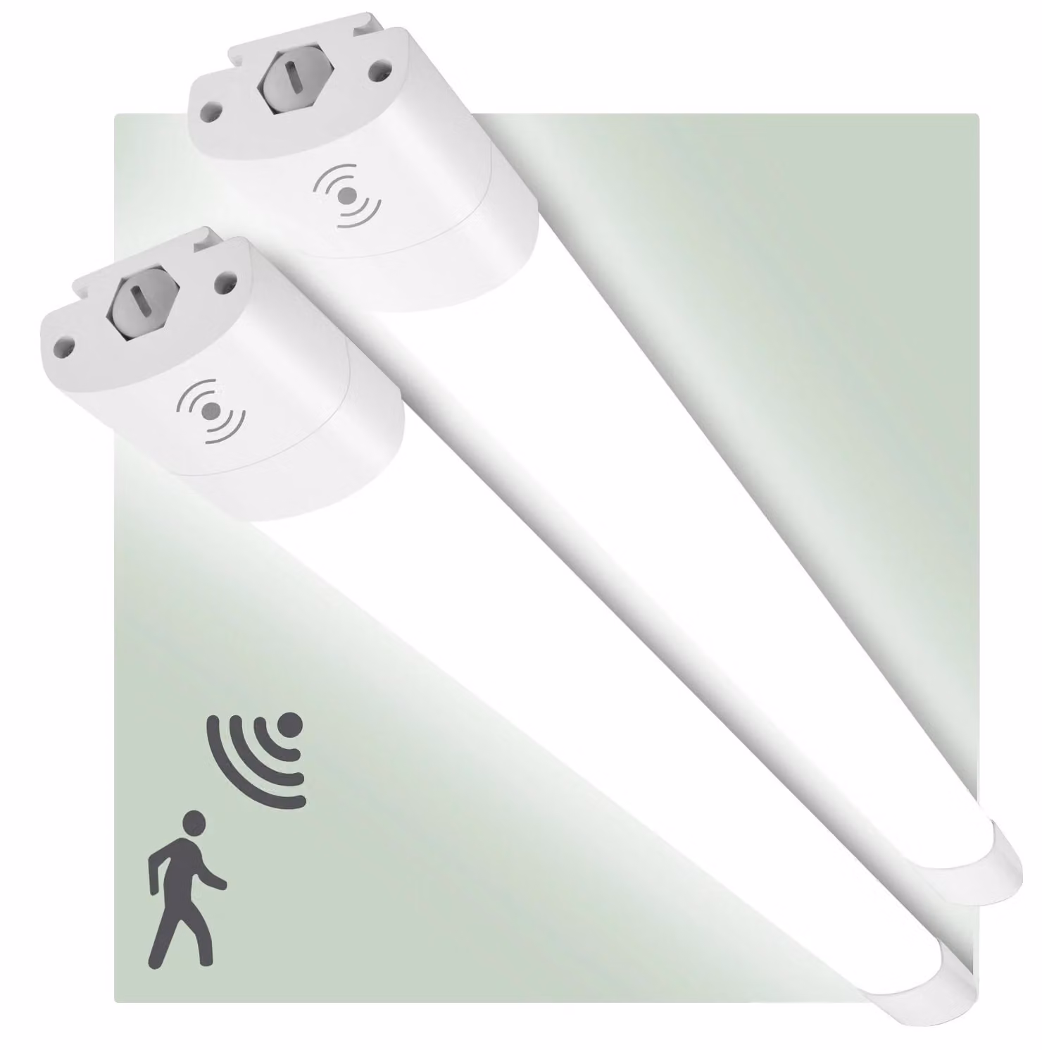 Lampada da soffitto, sensore di movimento, design impermeabile, 20 W, luce neutra, BIANCO