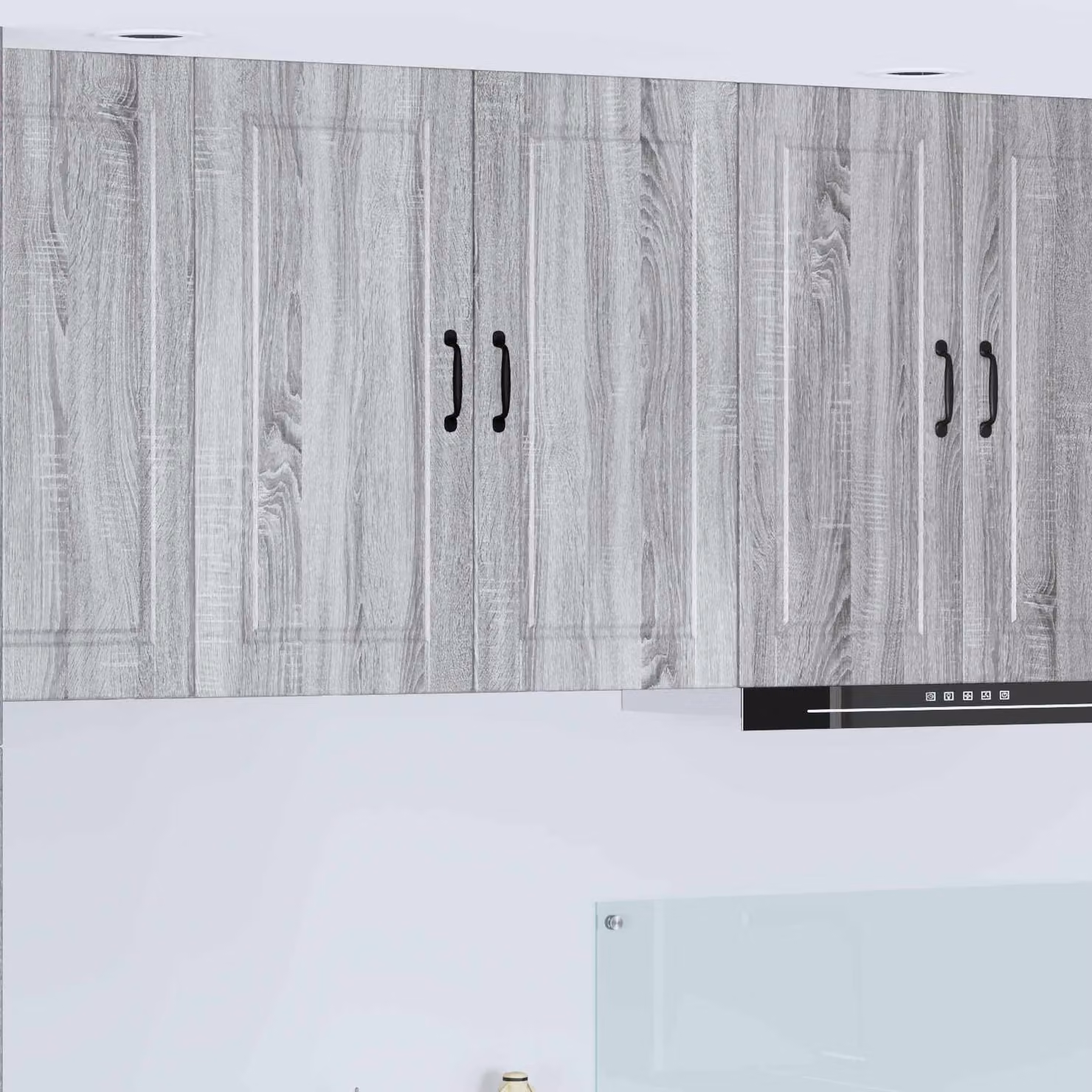 Armadietto a muro moderno vidaXL PORTO Grigio Sonoma per cucina L 80 x P 31 x H 80 cm