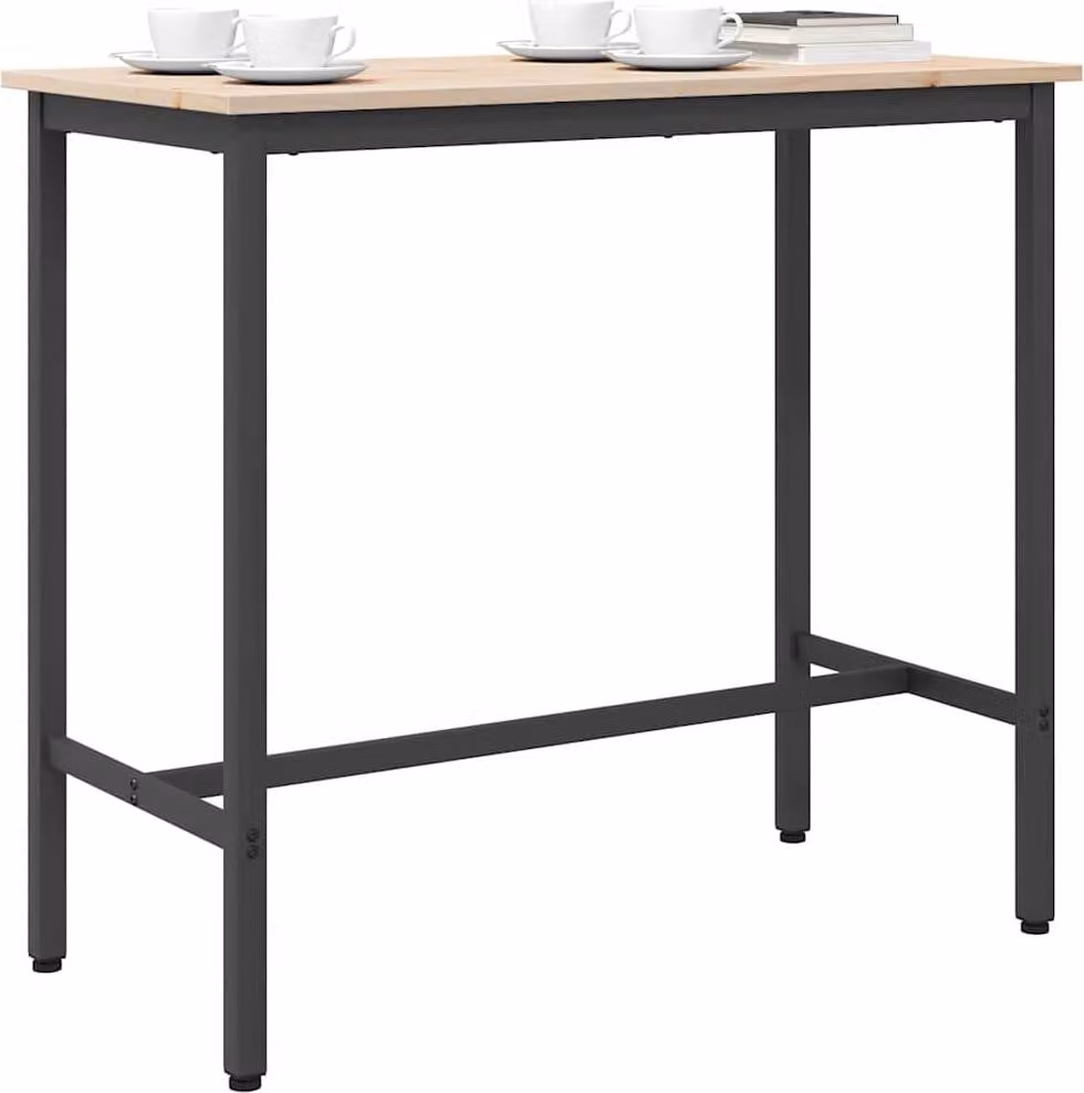 tavolo Naturale 100 x 50 x 91 cm Legno ingegnerizzato e acciaio