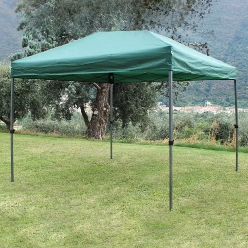Gazebo Holiday GIORDANOSHOP in acciaio verde 3 x 4,5 m – 2