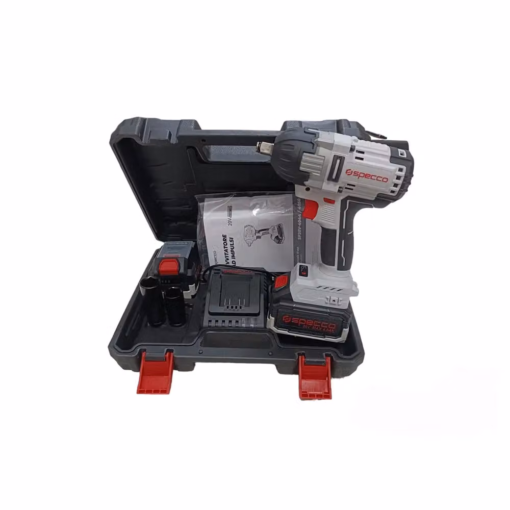 Avvitatore ad impulsi a batteria 20V Alfred Dorlatti con 500Nm, attacco 1/2", 2 batterie e caricatore – 2