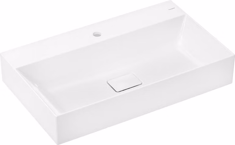 hansgrohe Xevolos E lavabo, sans trop-plein, 800x480mm, SmartClean, non poli, avec garniture découlement, 61096450, 61096450