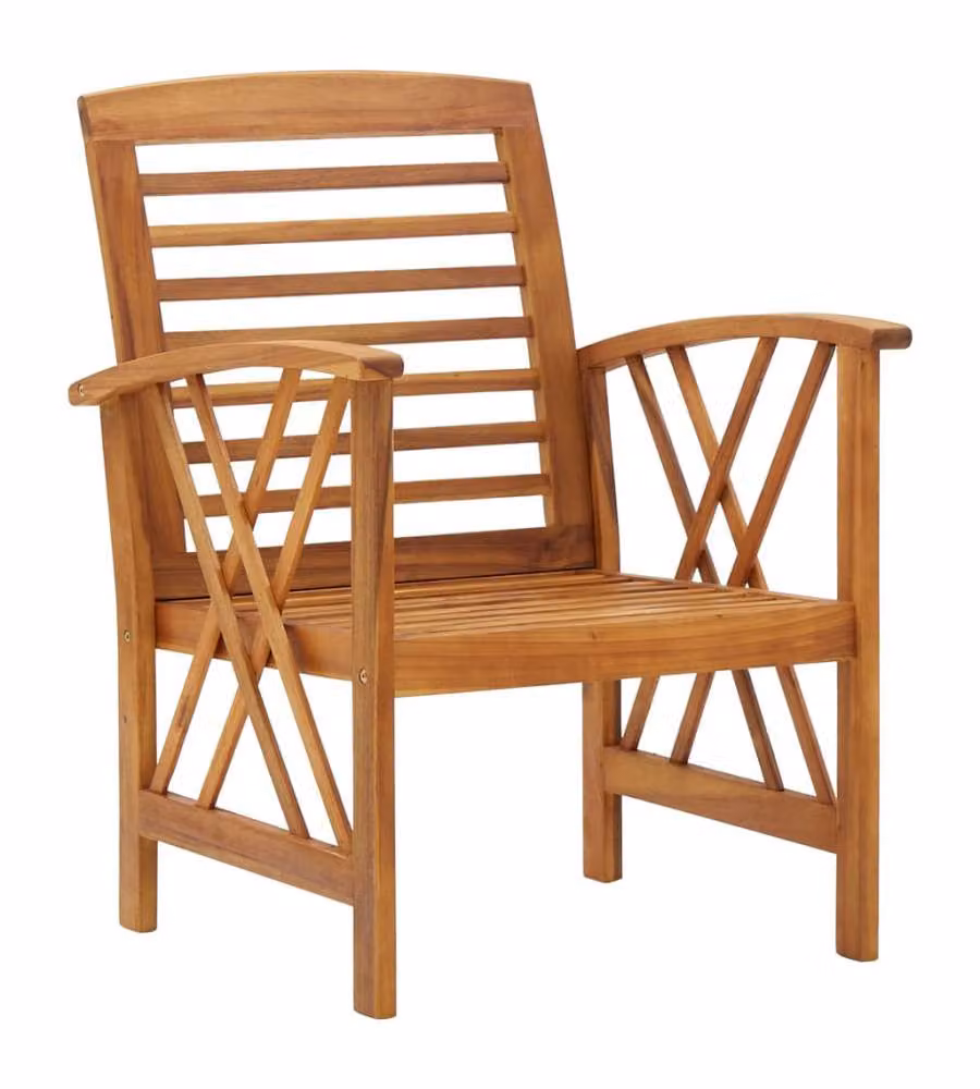 Sedie da Giardino 2 pz in Legno Massello d'Acacia  310266