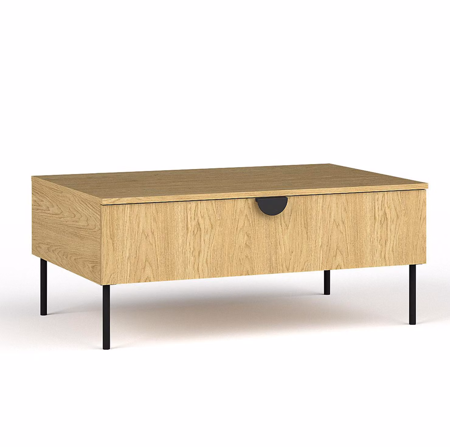 AX LIVING Tavolino da salotto Brunelli 100 cm in rovere baltico