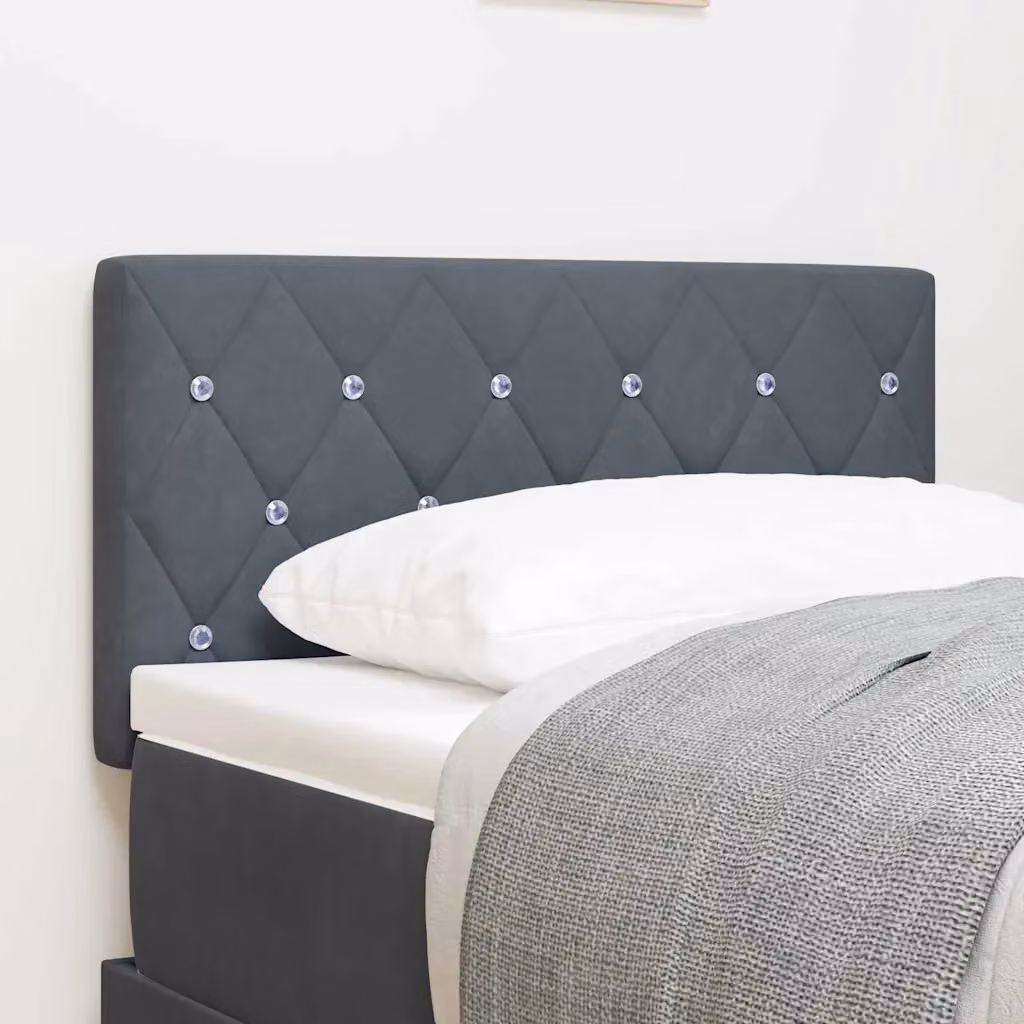 Testiera per letto vidaXL in velluto grigio scuro, larghezza: 80 cm