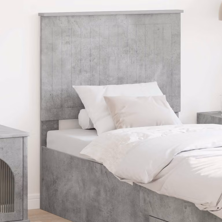 Testiera per letto moderna vidaXL in legno ingegnerizzato grigio cemento opaco