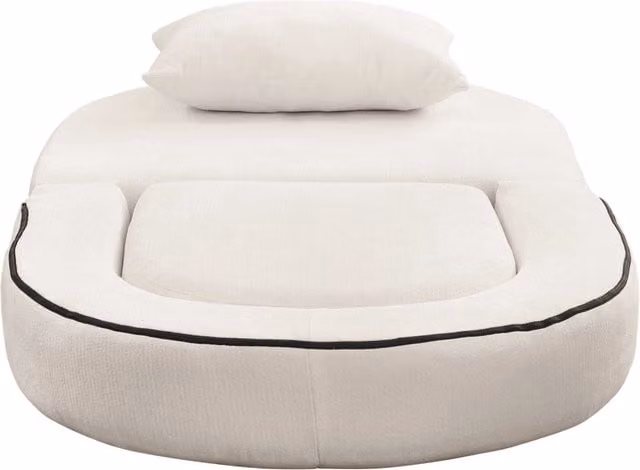 Divano letto pieghevole convertibile in tessuto moderno con cuscino, salotto multifunzionale per soggiorno e camera
