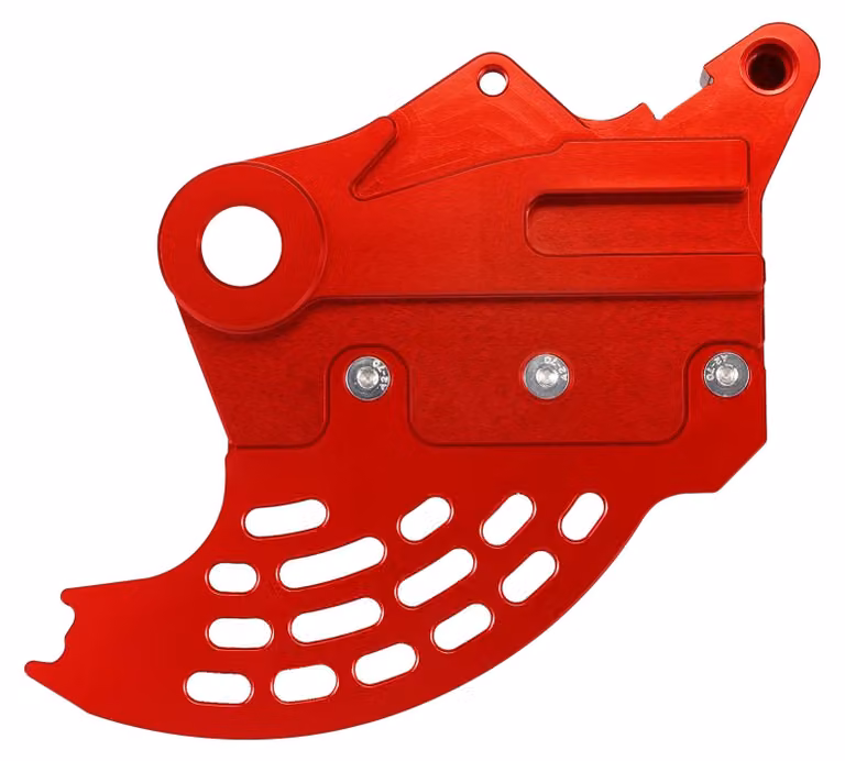 Protezione per disco freno, alluminio resistente, facile da installare, rosso