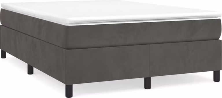 Struttura Letto a Rete a Molle Grigio Scuro 140x200 cm Velluto