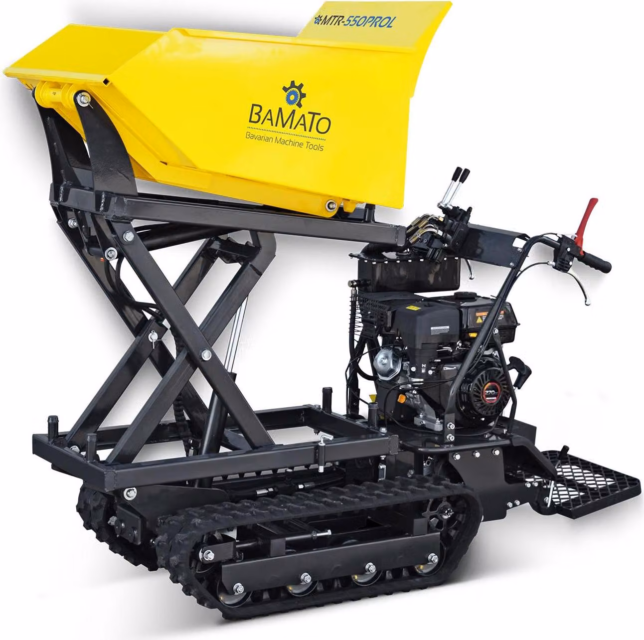 Mini dumper cingolato BAMATO MTR-550PROL con funzione di sollevamento